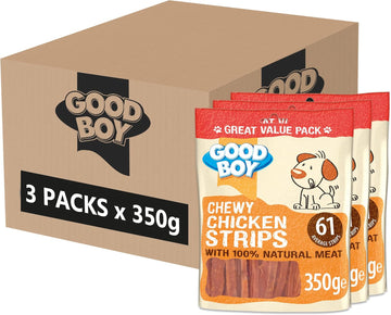 Good Boy Chewy Chicken Strips 350G (Pack Of 6)