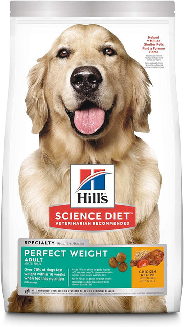 Hill'S Science Diet Dry Dog Food, Adult, Perfect Weight For Healthy Weight & Weight Management, Chicken Recipe, 28.5 Lb. Bag