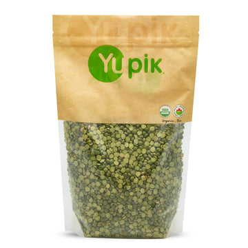Yupik Organic Split Green Peas, 2.2 lb, Non-GMO, Vegan, Gluten-Free, Pack of 1