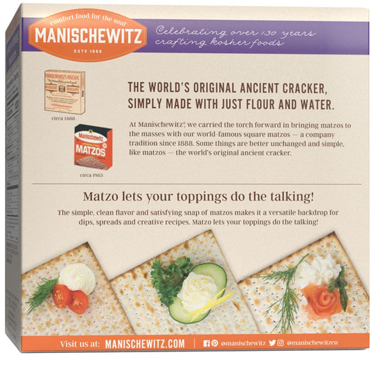 Manischewitz Everything Matzo 10 oz (3 Pack) | Thin & Crispy | Simple & Delicious Ingredients | Kosher | NOT For Pasover
