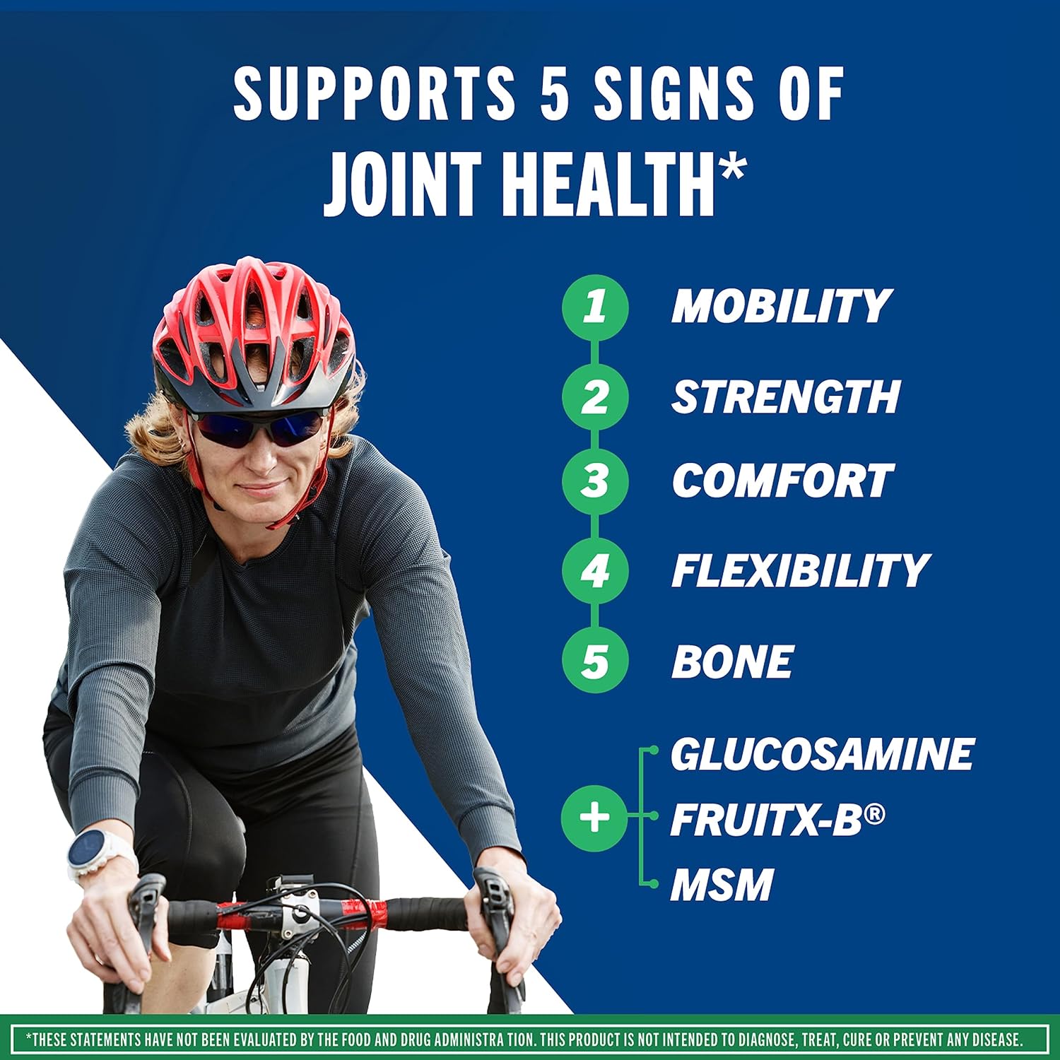 Move Free Advanced Glucosamine Chondroitin MSM Joint Support Supplement, Supports Mobility Comfort Strength exibility & Bone - 120 Tablets (40 servings)