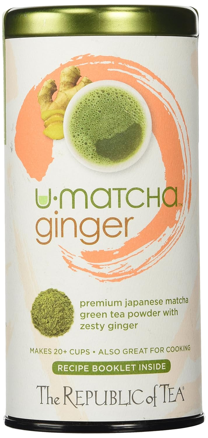 The Republic Of Tea U-Matcha Ginger Tea, 1.5 Ounces / 20+ Cups, Matcha Tea Powder