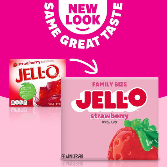 Jell-O Strawberry Gelatin Dessert Mix (6 Oz Box)