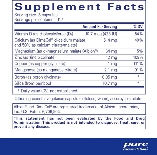 Pure Encapsulations Osteobalance | Hypoallergenic Supplement To Promote Calcium Absorption And Enhance Healthy Bone Mineralization* | 351 Capsules