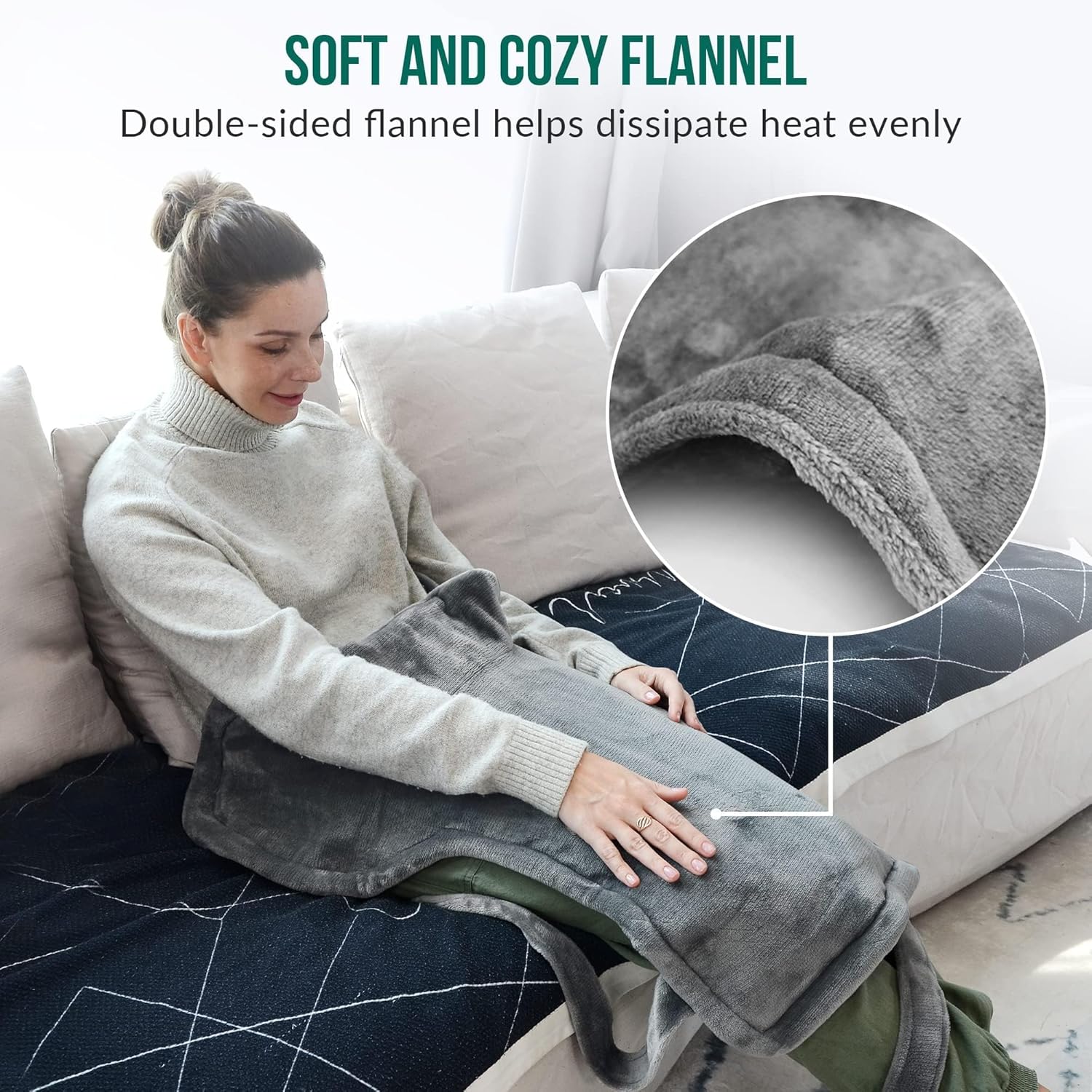 Heating Pad For Neck And Shoulders And Back, Fsa Hsa Eligible, Fast Large Heating Pad For Neck And Shoulders, Electric Heated Wrap, 6 Heat Settings & Auto Shut Off, Washable,Gifts : Health & Household