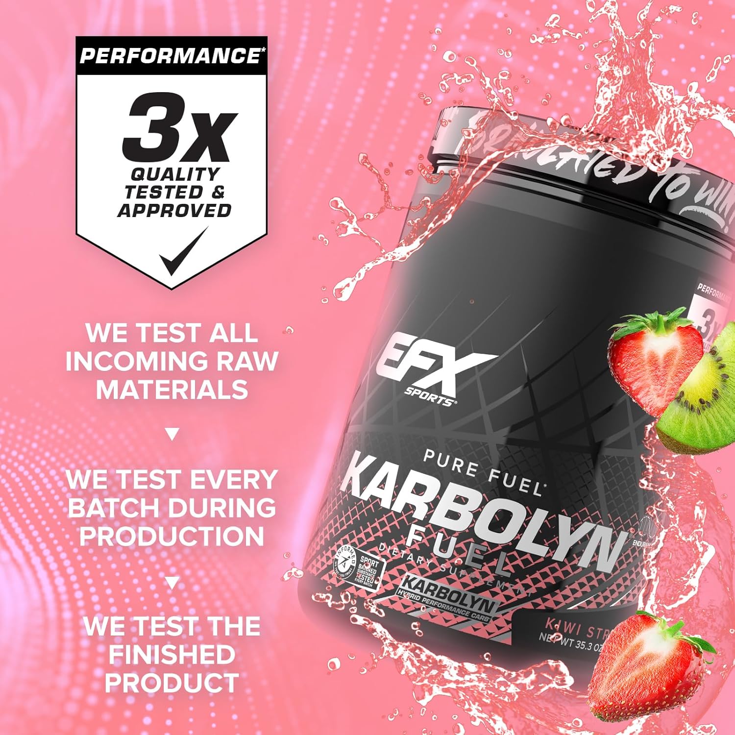 Efx Sports Karbolyn Fuel | Fast-Absorbing Carbohydrate Powder | Carb Load, Sustained Energy, Quick Recovery | Stimulant Free | 19 Servings (Cherry Bomb) : Health & Household