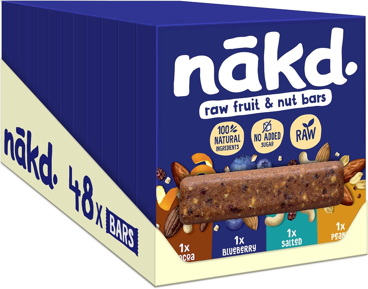 Nakd Fruit & Nut Bar Variety Pack - Vegan - Healthy Snack - Gluten Free - 35G X 48 Bars