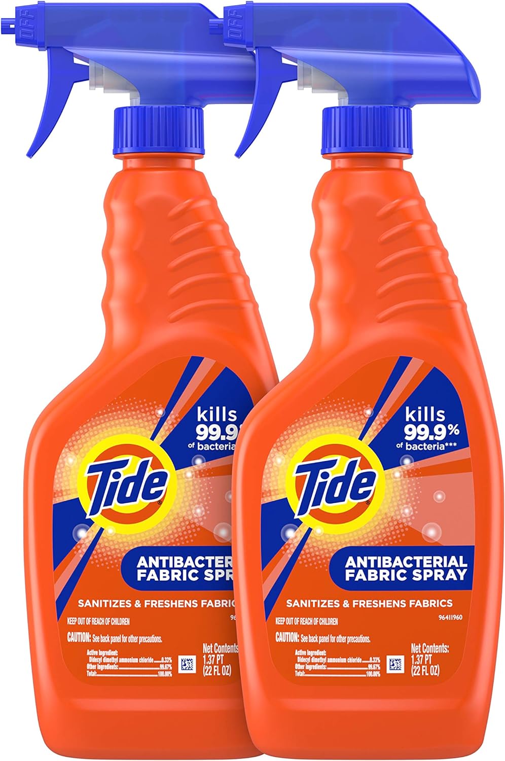 Tide Antibacterial Fabric Spray, 2 Count, 22 Fl Oz Each