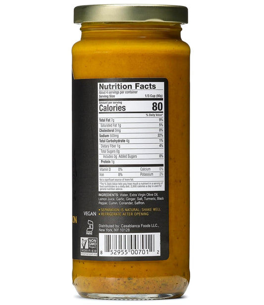 Mina Tagine Moroccan Chicken Simmer Sauce, 12 Oz - Classic Ginger Saffron Made With Turmeric, Lemon & Olive Oil, Tagine Seasoning, Chicken Sauce, Garlic Sauce, Moroccan Spices