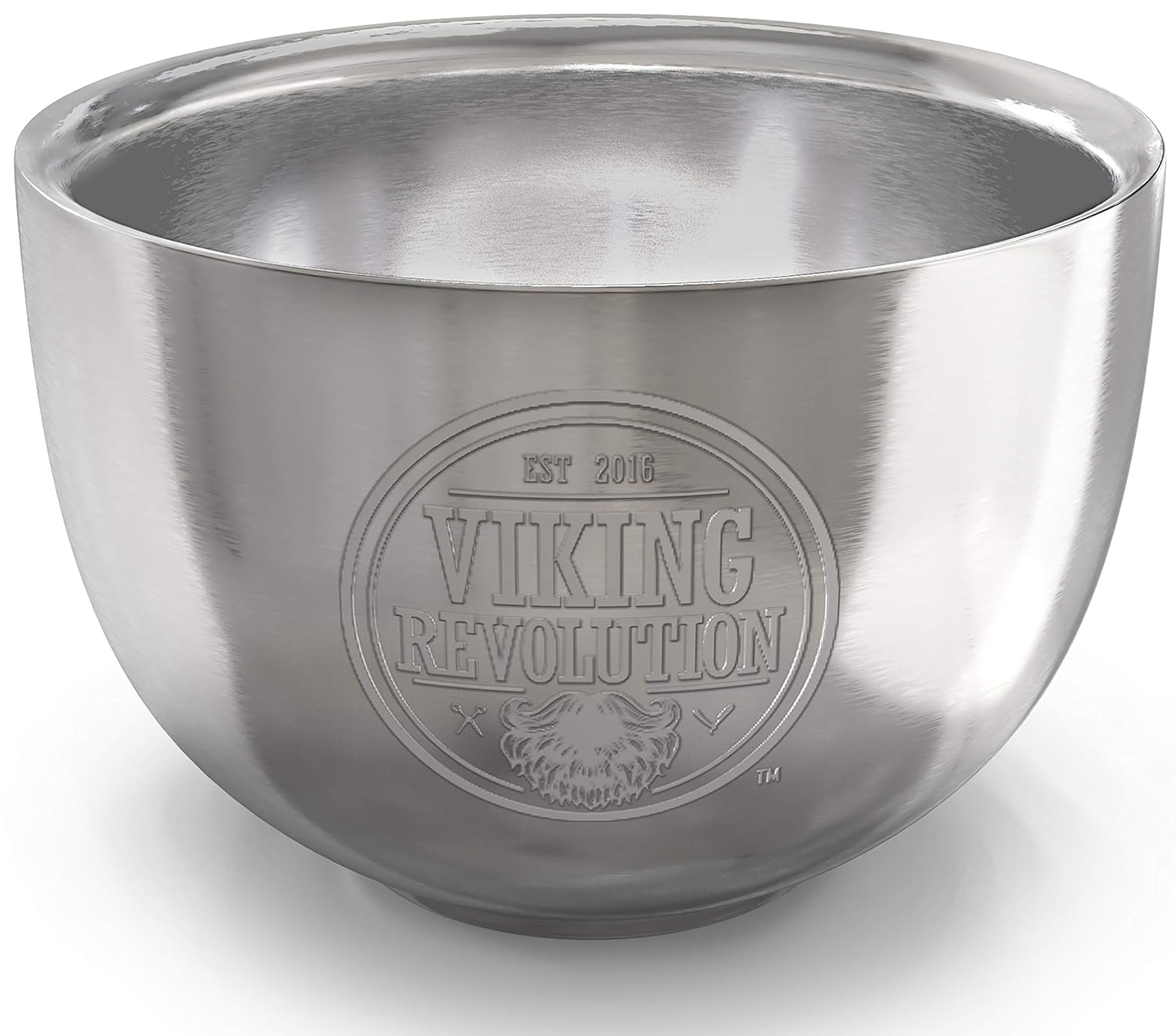 Viking Revolution Stainless Steel Shaving Soap Bowl- Shaving Mug for Shave Cream & Soap- Double Layer, Unbreakable Shaving Cup for Wet Shave : Beauty & Personal Care