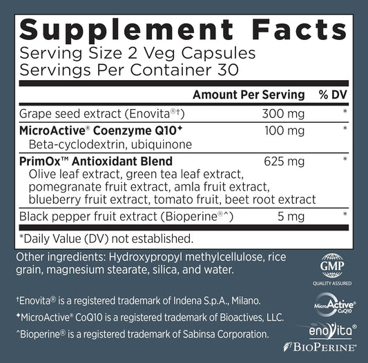 Primal Health Cardiorelax Ao - Coenzyme Q10 Formula, Bioperine + Olive Leaf Extract - 60 Capsules