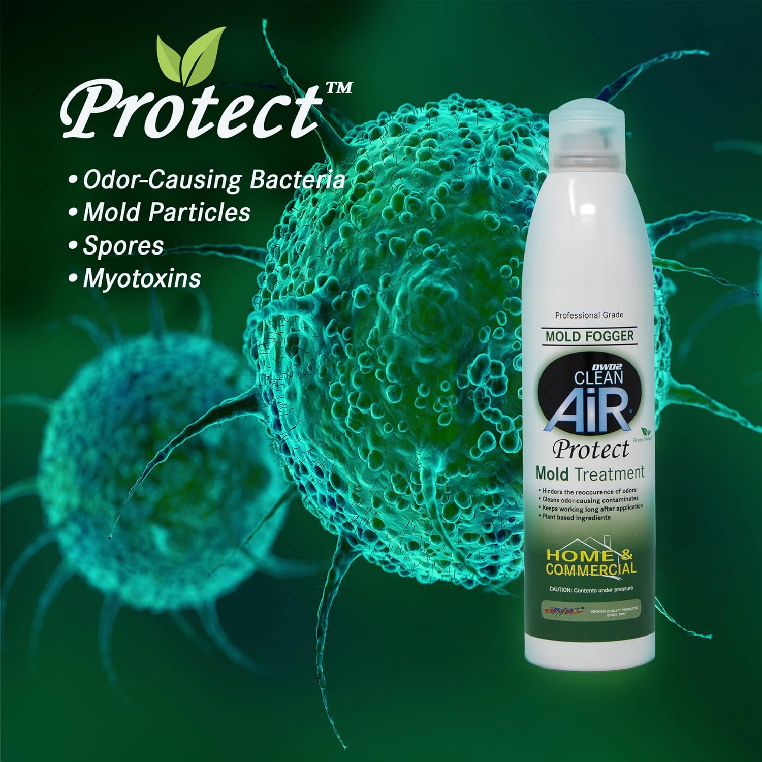 DWD2 Protect™ Home & Commercial Mold-Treatment Plant-Based Mold-Odor Remover Fogger Treatment - eco-friendly solution for a safer and healthier living and working space (8 oz.) : Industrial & Scientific