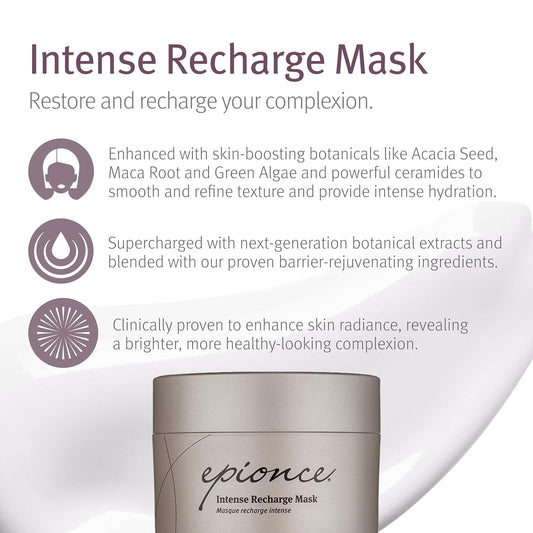 Epionce Intense Recharge Mask - Anti-Aging Clay Face Mask For All Skin Types, Hydrating Mask With Kaolin For The Skin Barrier, Dermatologist Skincare