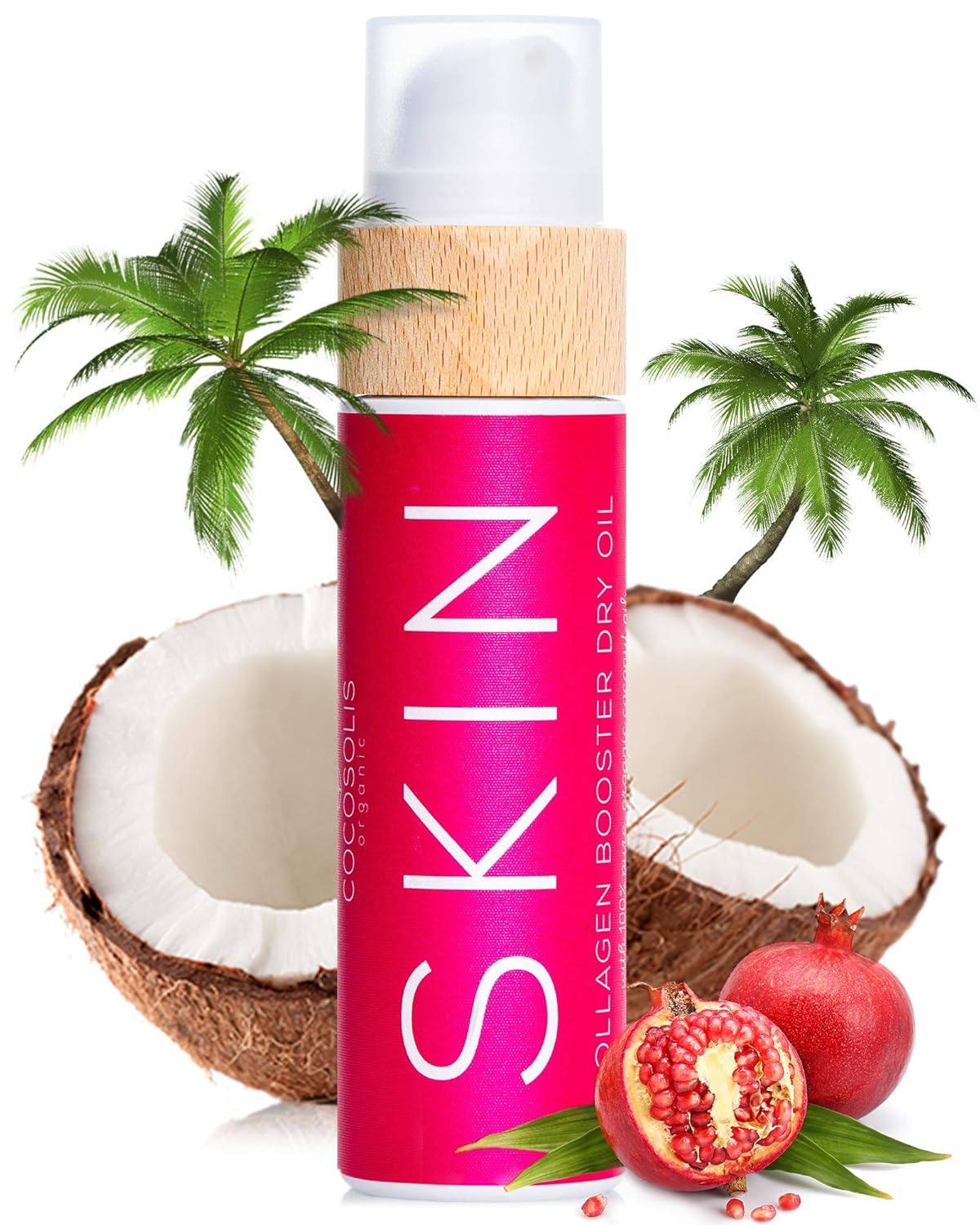 Cocosolis Skin Collagen Booster Bio Oil – Anti-Aging Collagen Lotion For Skin Tightening With Rosehip And Essential Oils – Collagen Oil For Face And Body - Smooths And Reduces Wrinkles