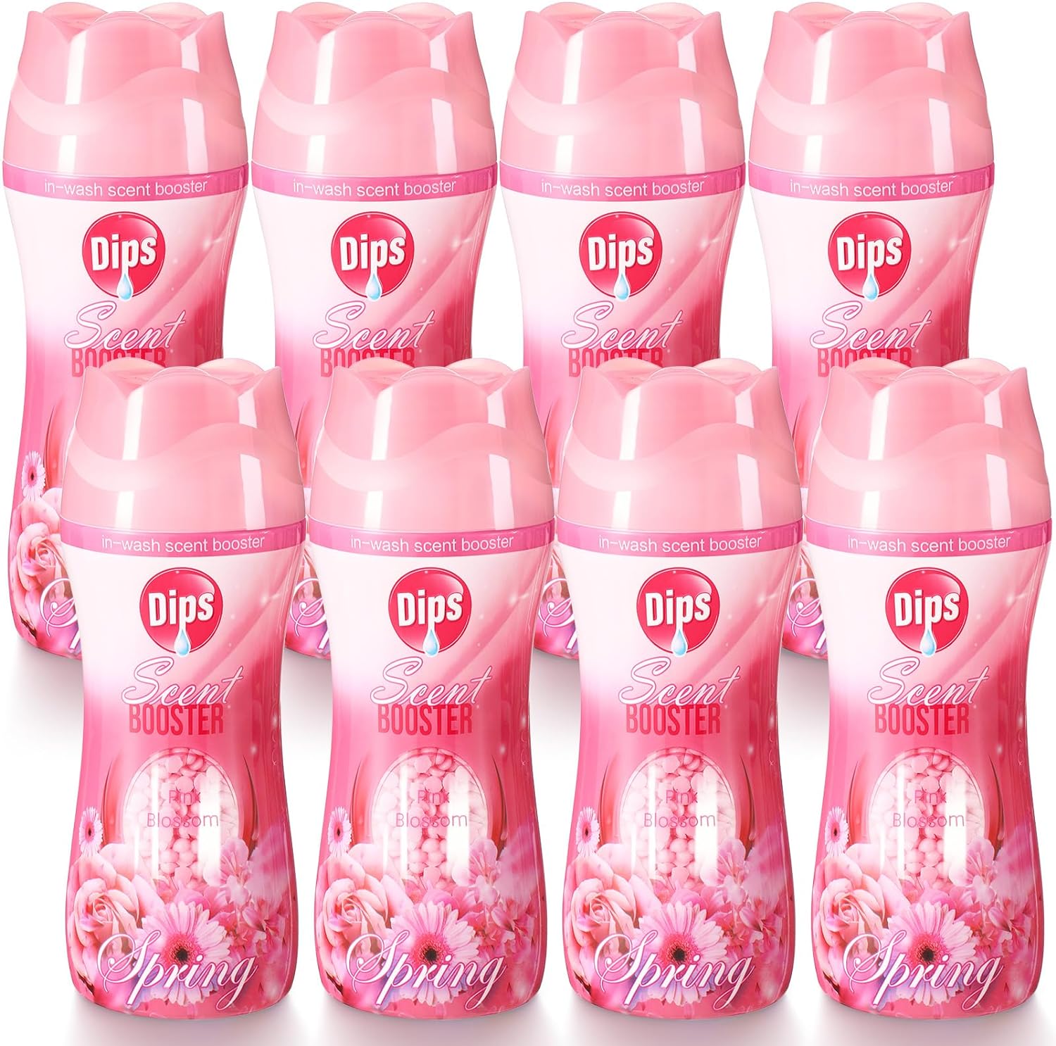 Swiffen 8 Pack In Wash Scent Booster Beads 73.6 oz Laundry Scent Boosters Laundry Scent Beads(Pink Blossom)