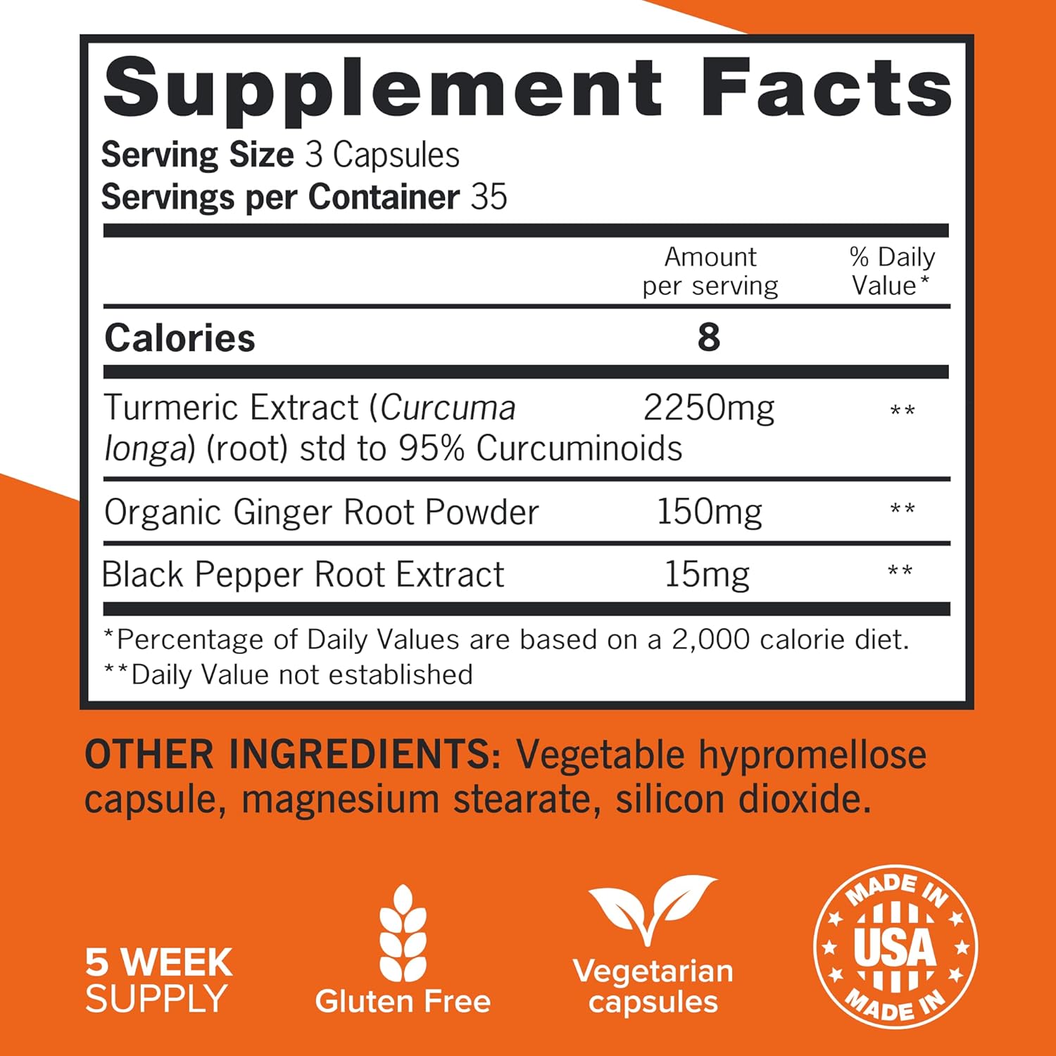 Qunol Turmeric Curcumin With Black Pepper & Ginger, 2400Mg Turmeric Extract With 95% Curcuminoids, Extra Strength Supplement, Enhanced Absorption, Joint Support Supplement, 105 Count : Health & Household