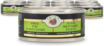 Fromm Four-Star Nutritionals Surf & Turf In Gravy Entrée - Premium Wet Cat Food - Chicken Recipe - Case Of (12) 5.5 Oz Cans
