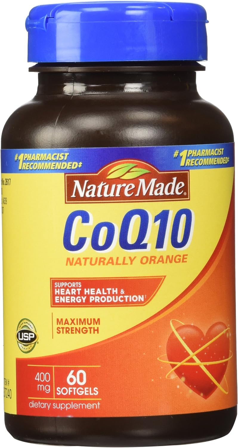 Nature Made CoQ10 Coenzyme Q10 400 mg - 2 Bottles, 60 Softgels Each