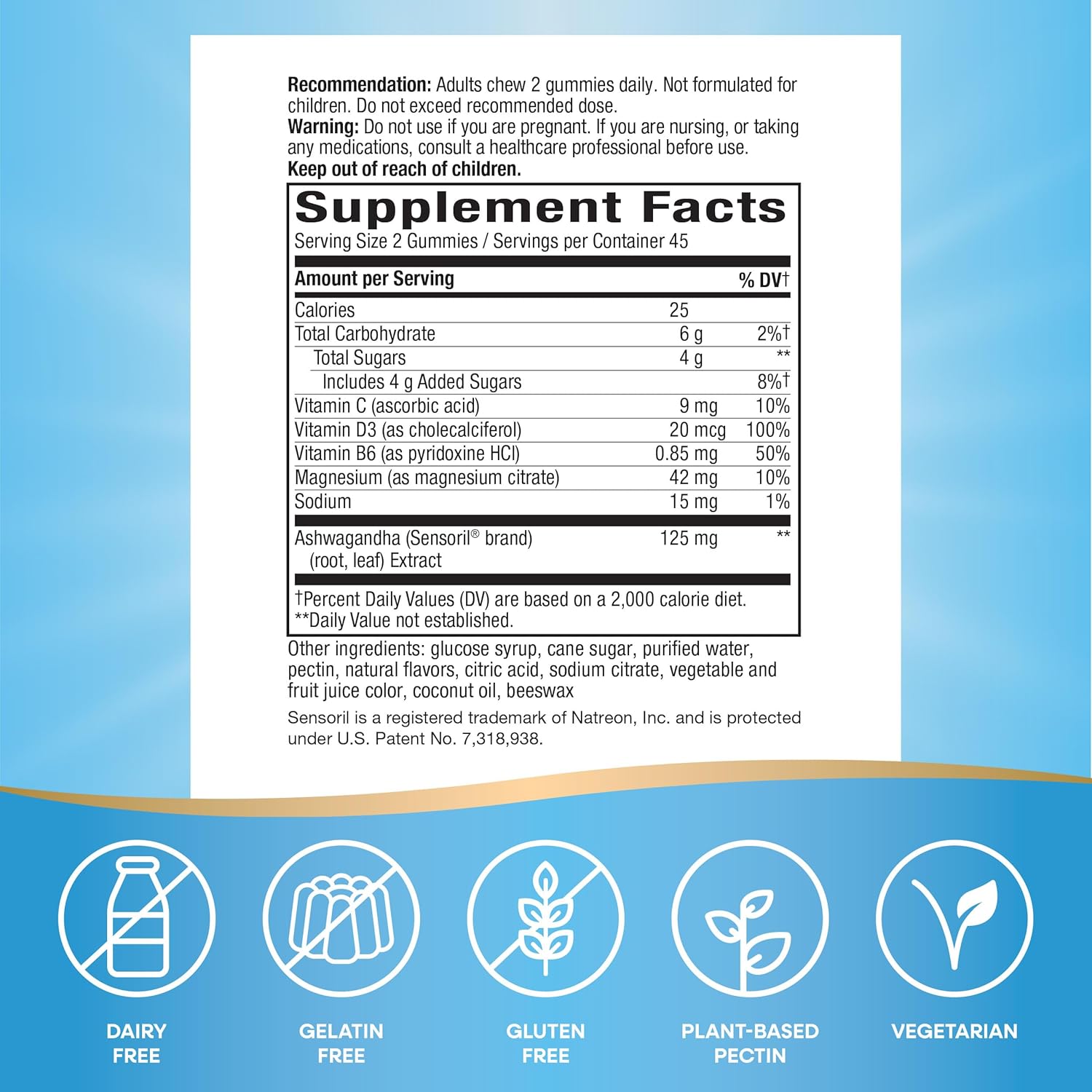 Nature's Way Stress Defense Gummies, Stress Support*, Supports Balanced Cortisol Response*, with Sensoril Ashwagandha, Vitamins B6, C, and D3, Raspberry Flavored, 90 Gummies (Packaging May Vary) : Health & Household