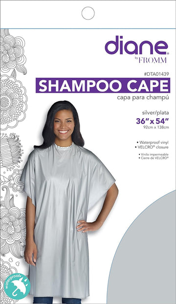 Diane Shampoo Cape, Silver, 36 x 54 Inches
