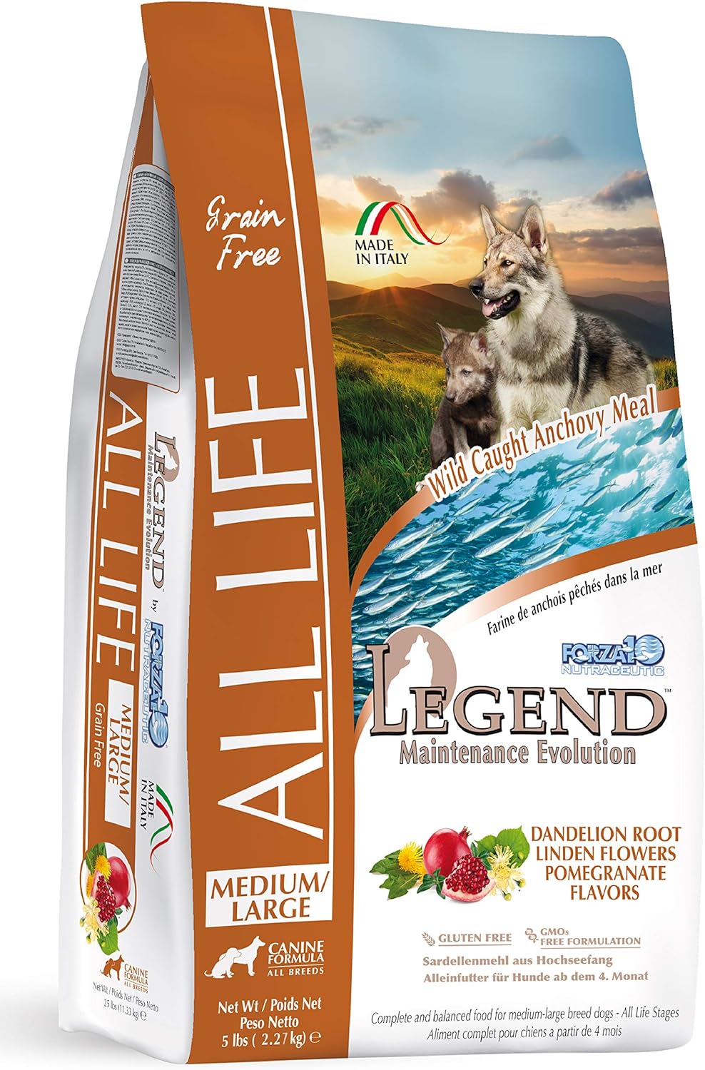 Forza10 Legend All Life Dry Dog Food 5 Pound Gluten Free, Grain Free Chicken Free Vet Recommended, For All Breeds Dogs