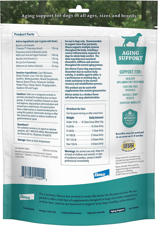 Elanco Alenza Soft Chews Aging Support For Dogs, 90 Count, (86601710)