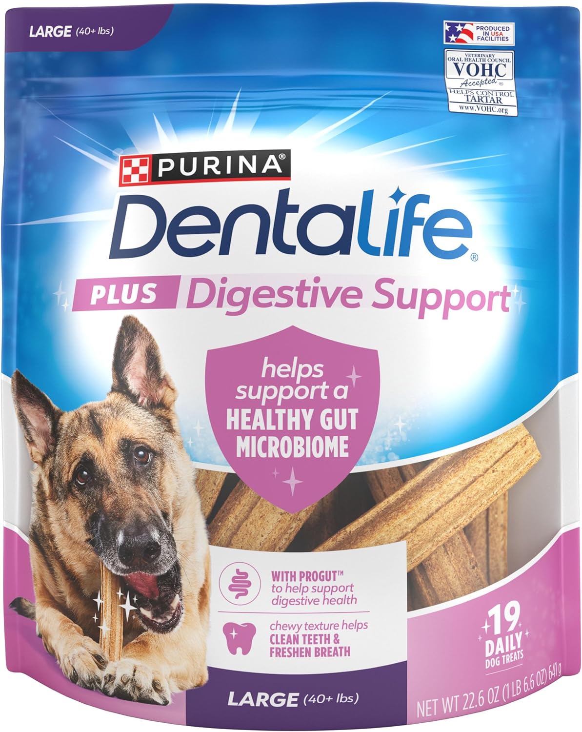 Dentalife Purina Plus Digestive Support Chicken And Pumpkin Flavor Large Dog Dental Chews