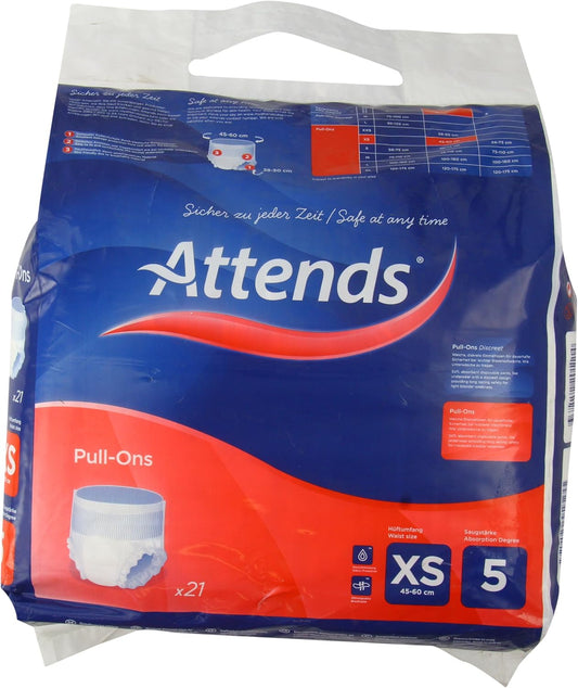 Attends Pull-Ons - 5 Extra Small - Pack Size: 84 (21X4)