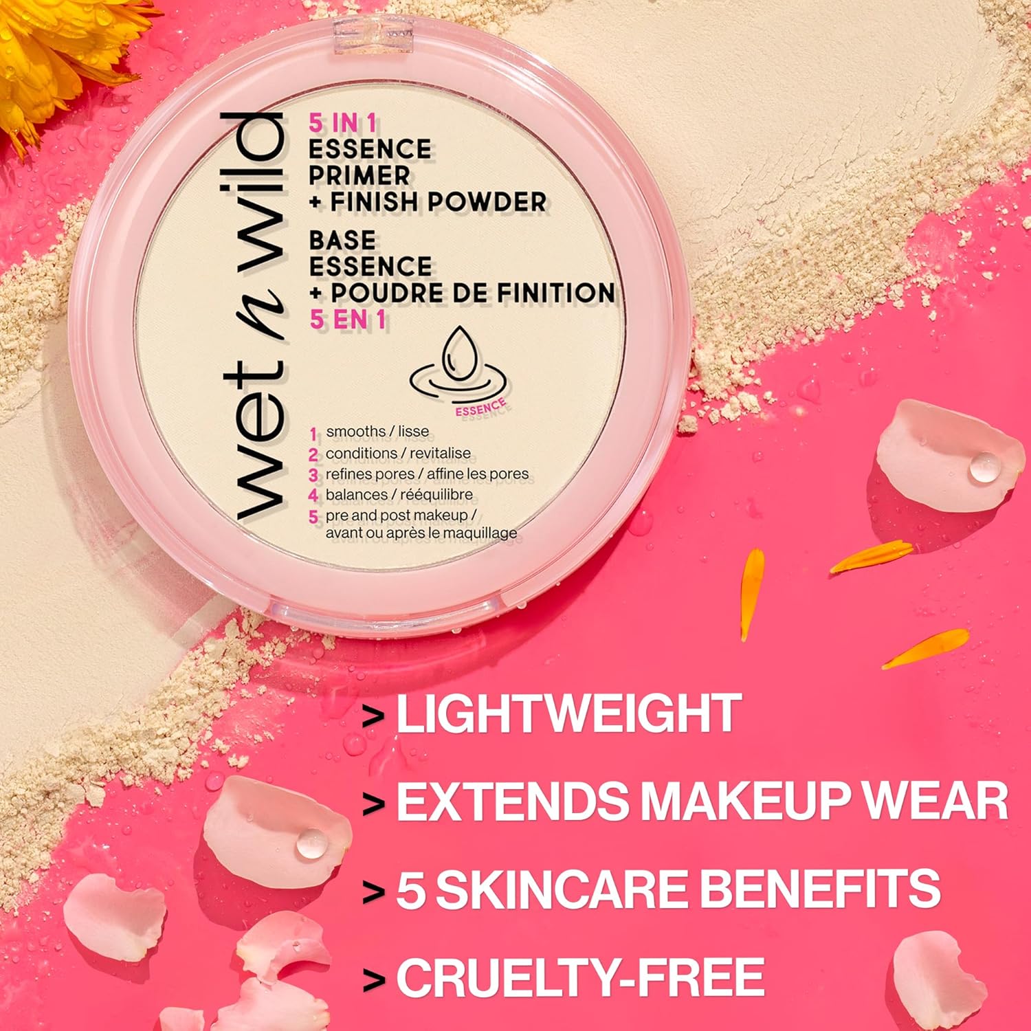 wet n wild 5 In 1 Essence Primer + Finish Powder : Beauty & Personal Care