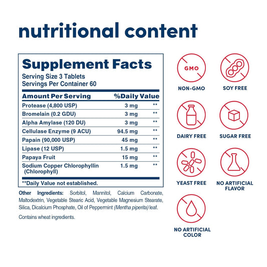 American Health Super Papaya Enzyme Plus - 180 Chewable Tablets - The After-Meal Supplement - Non-Gmo - 60 Servings : Multi Enzymes Nutritional Supplements : Health & Household
