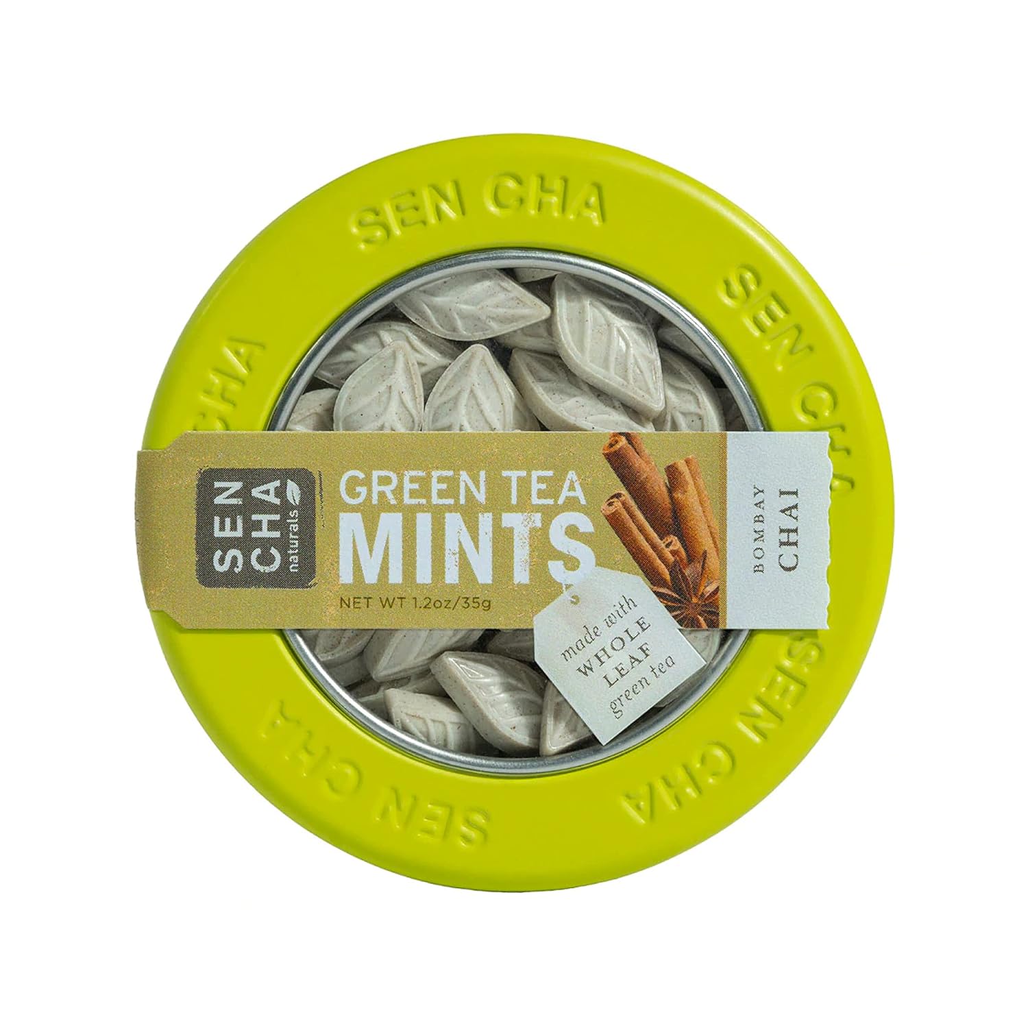 Sen Cha Naturals Green Tea Mints, Bombay Chai, 1.2 Oz (Pack Of 6)