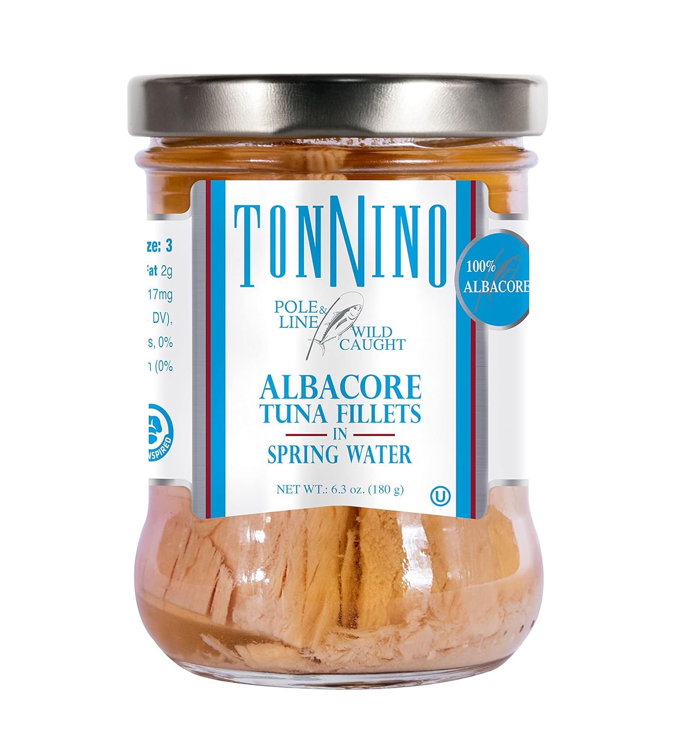 Tonnino Albacore Tuna in Water 6.3 oz - Premium 6-Pack Omega-3 Rich, High Protein, Gluten-Free, Ready-to-Eat Tuna Packets for Tuna Salad, Tuna Fish Alternative to Salmon, Kosher, Pole & Line Caught : Grocery & Gourmet Food