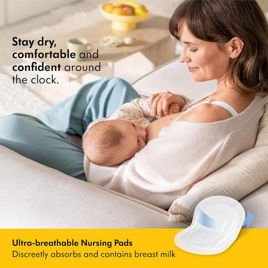 Medela Safe & Dry Washable Nursing Pads, 4 Count Breast Pads For Breastfeeding, Ultra-Absorbent, Reusable, No-Slip Contoured Design