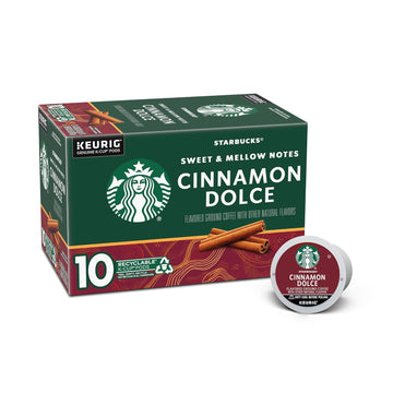 Starbucks Flavored K-Cup Coffee Pods — Cinnamon Dolce for Keurig Brewers — 1 box (10 pods)