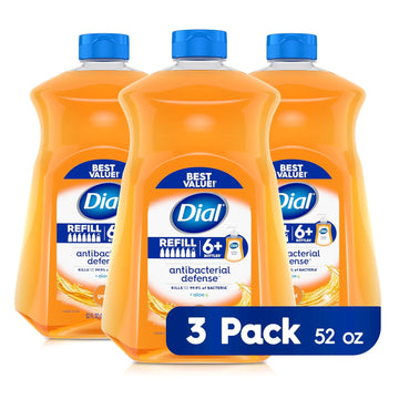 Dial Antibacterial Liquid Hand Soap Refill, Gold, 52 Fl Oz Pack Of 3