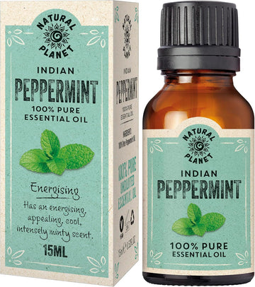 Natural Planet Peppermint Essential Oil 15Ml Natural 100% Pure & Undiluted Therapeutic Grade Cruelty Free