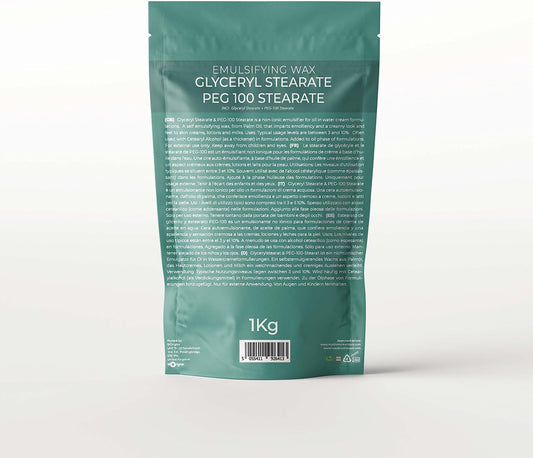 Mystic Moments Glyceryl Stearate & PEG-100 Stearate Emulsifying Wax 1Kg | 100% Natural Vegan GMO Free