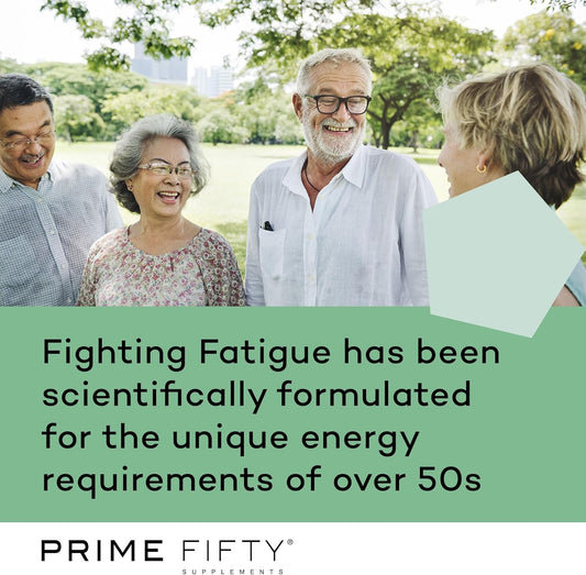 Prime Fifty Fighting Fatigue Supplement – 120 Day Supply – Energy Tablet With Vitamin B12, Magnesium & Iron For Over 50S – Co-Enzyme & C,D&B Vitamins