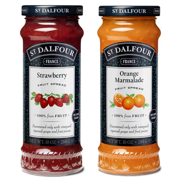 St. Dalfour Fig Royale Mini Jar 1 Oz & Blueberry 10 Oz Bundle - 100% From Fruit, No Artificial Ingredients, Non-Gmo, No Cane Sugars, All Natural