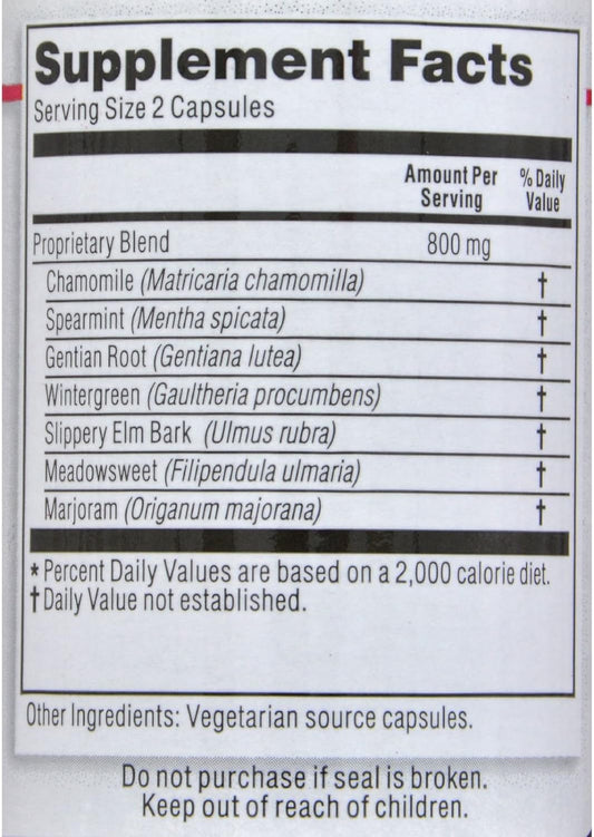 Kroeger Herb Healthy Gut Vegetarian Capsules, 100 Count : Health & Household