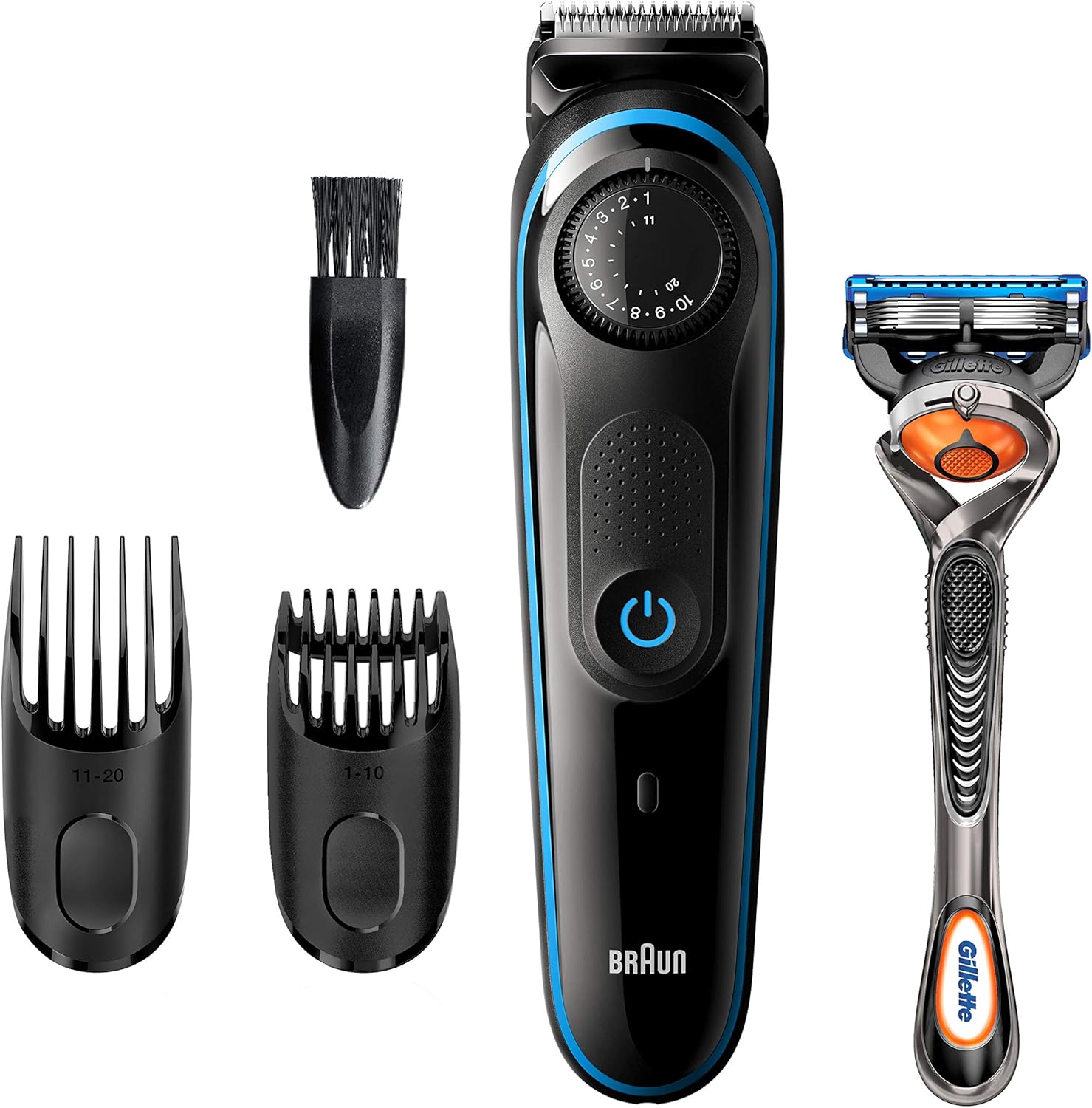 Braun Beard Trimmer Bt3240, Hair Clippers For Men, Cordless & Rechargeable With Gillette Proglide Razor