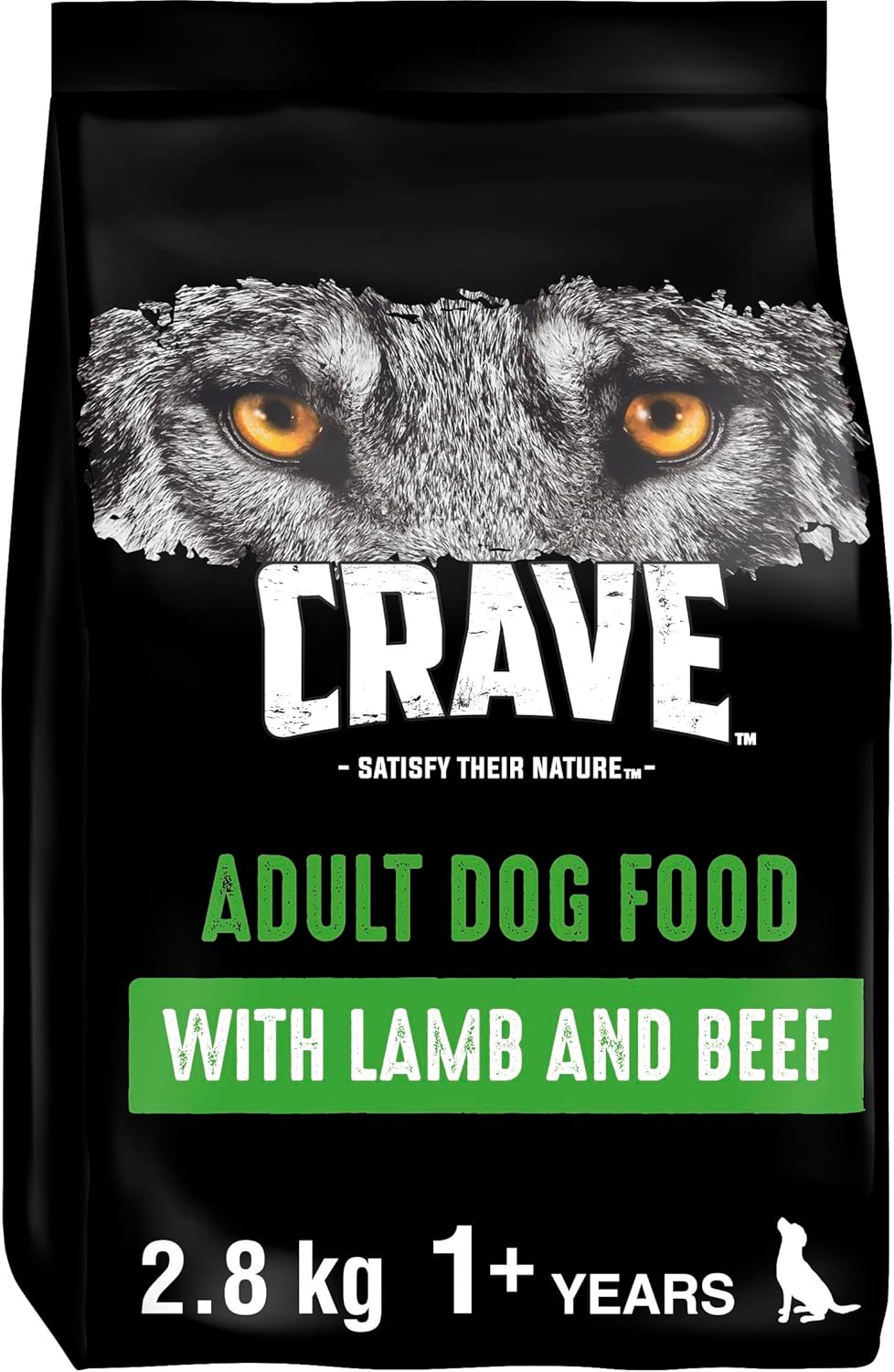 Crave Lamb & Beef 3 x 2.8 kg Bags, Premium Adult Dry Dog Food with high Protein, Grain-free?392435