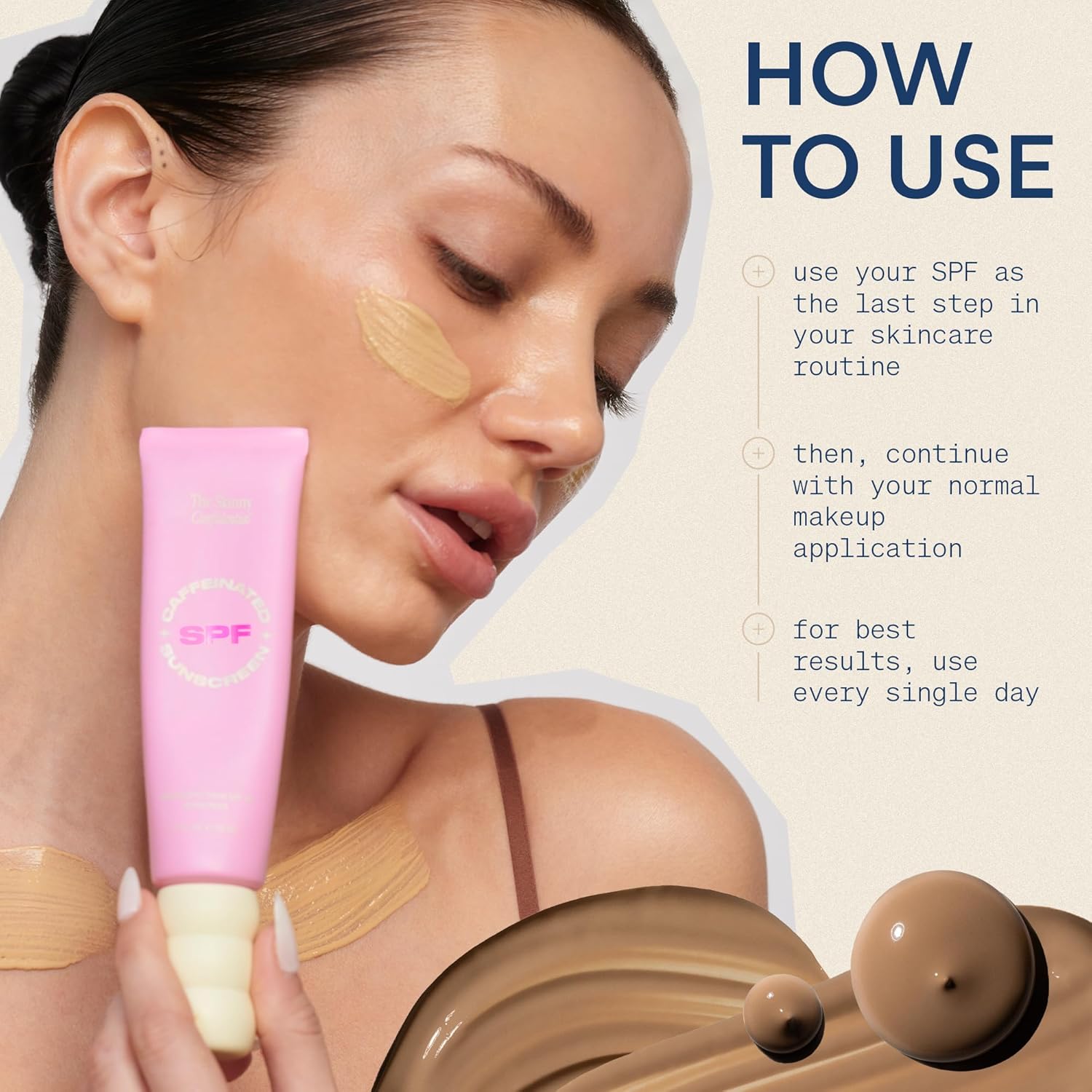 The Skinny Confidential Caffeinated Mineral Sunscreen, Spf 40 - Fragrance-Free Face Sunscreen With No White Cast - Non-Greasy & Lightweight Sun Screen Lotion Reduce Wrinkles, Redness & Puffiness : Beauty & Personal Care