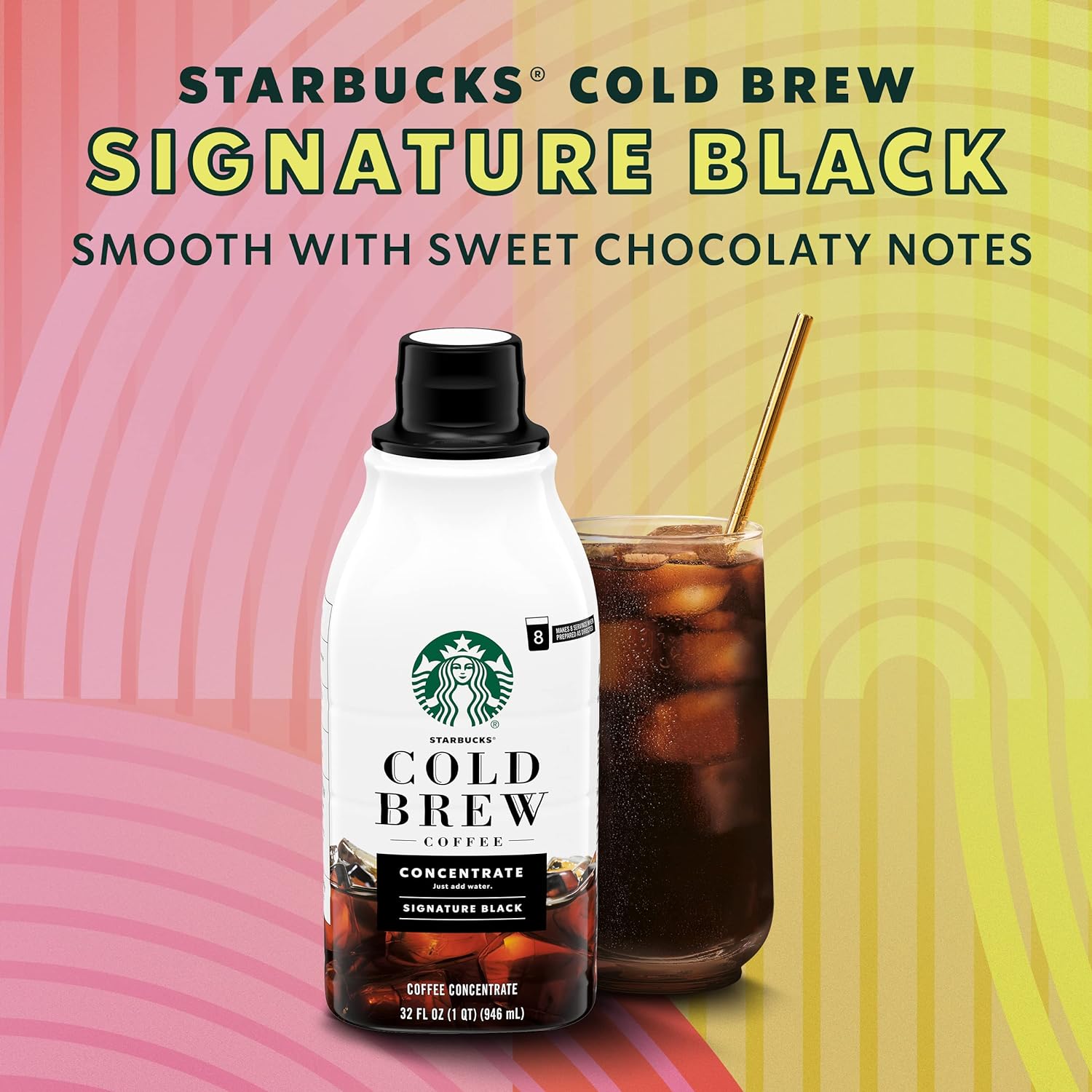 Starbucks Summer Variety Pack, K-Cup Coffee Pods Naturally Flavored Toasted Coconut Mocha And Cold Brew Concentrates Signature Black, Madagascar Vanilla, 100% Arabica, 10 pods And 32 fl oz each : Everything Else