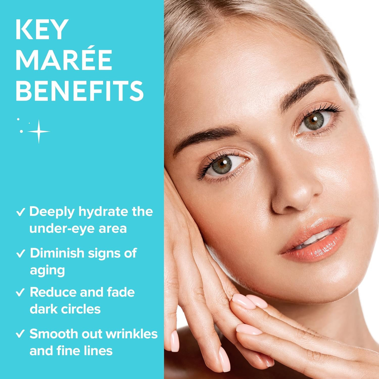 MAREE Eye Gels - Under Eye Gels for Puffy Eyes and Dark Circles with Natural Marine Collagen & Hyaluronic Acid - Anti-Aging Eye Gels for Face to Soothe Puffiness and Eye Bags : Beauty & Personal Care