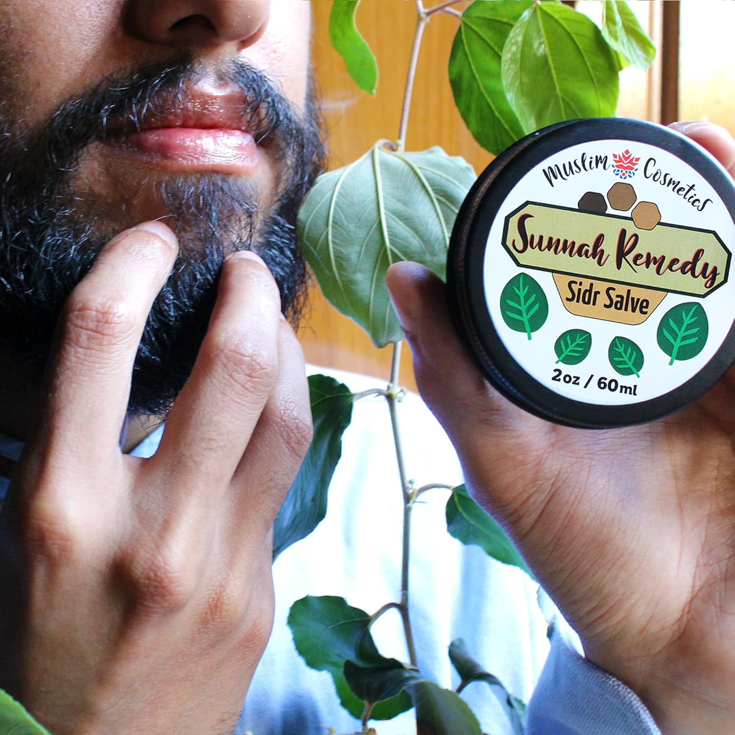 Organic Sidr Leaf Salve | Multi-Purpose | Body + Hair & Beard Balm | Ruqyah | Yemeni Sidr Jujube | Made In Canada - Muslim Cosmetics - Sunnah Remedy 2Oz : Beauty & Personal Care