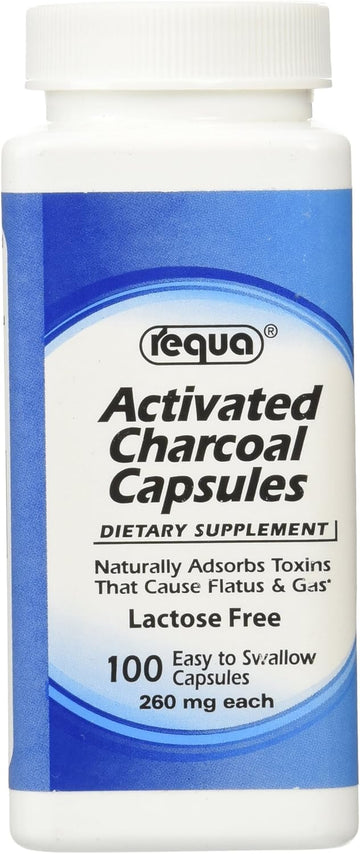 Requa Activated Charcoal, 260 Mg, 100 Count