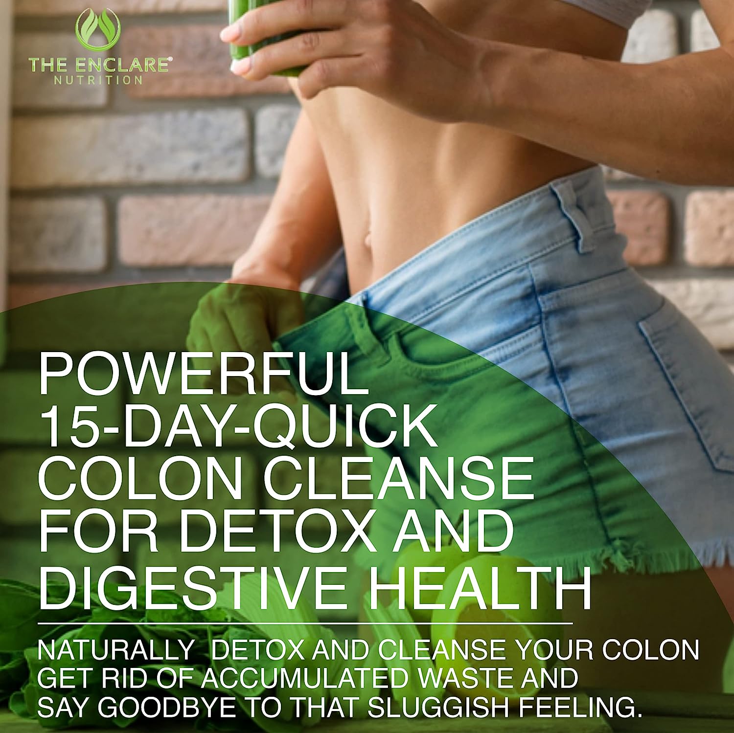 THE ENCLARE NUTRITION Colon Cleanser Detox. Premium 15 Day Fast-Acting Diet Pills, Probiotic, Fiber, Natural Laxatives Constipation Relief, Bloating. Boosts Energy, Focus, Gut Health (1) : Health & Household