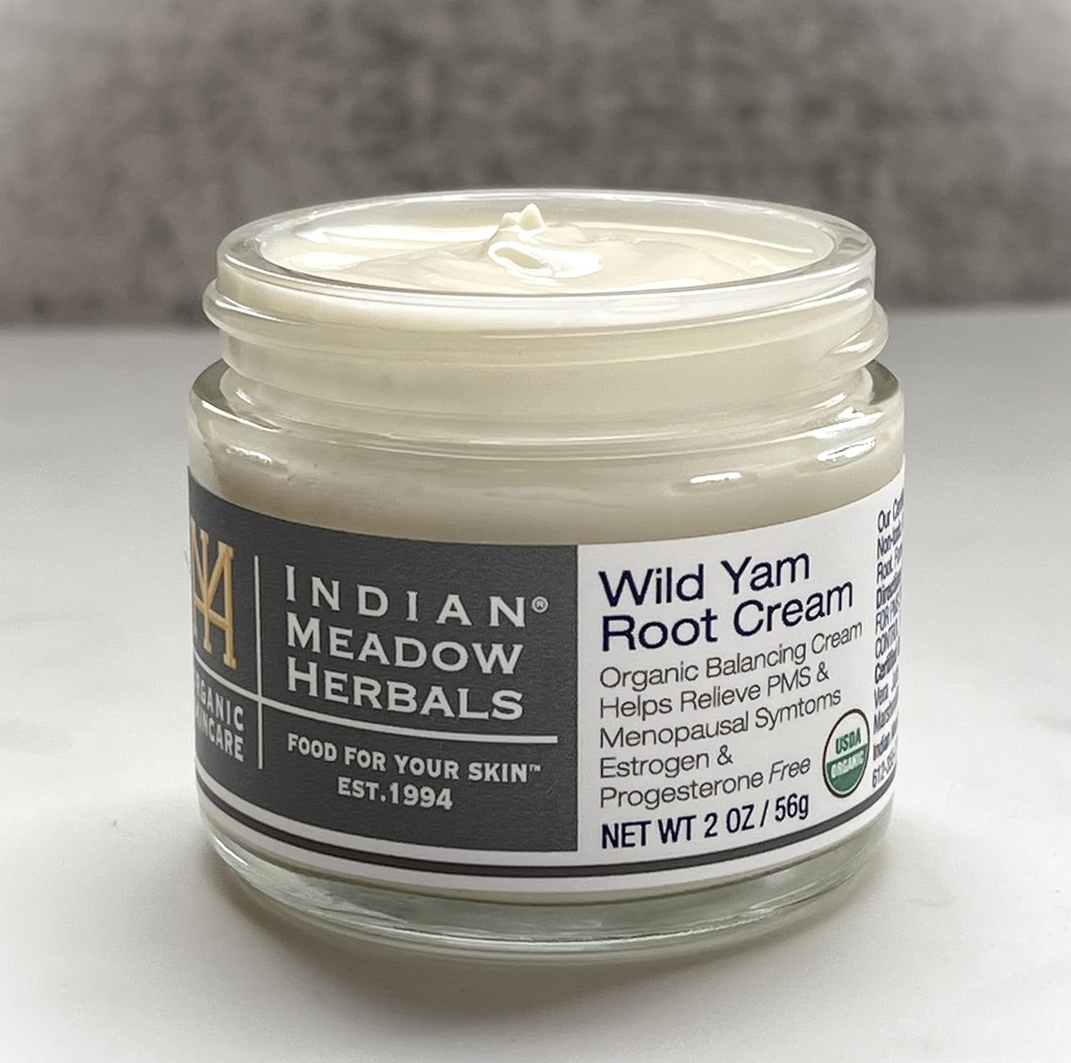 Indian Meadow Herbals Wild Yam Root Cream (2oz) - USDA Certified Organic Balancing Cream for PMS & Menopause Relief - Estrogen & Progesterone-Free. Handmade By US. Woman-owned & Operated Since 1994. : Womens Health Medications And Treatments : Beauty & Personal Care