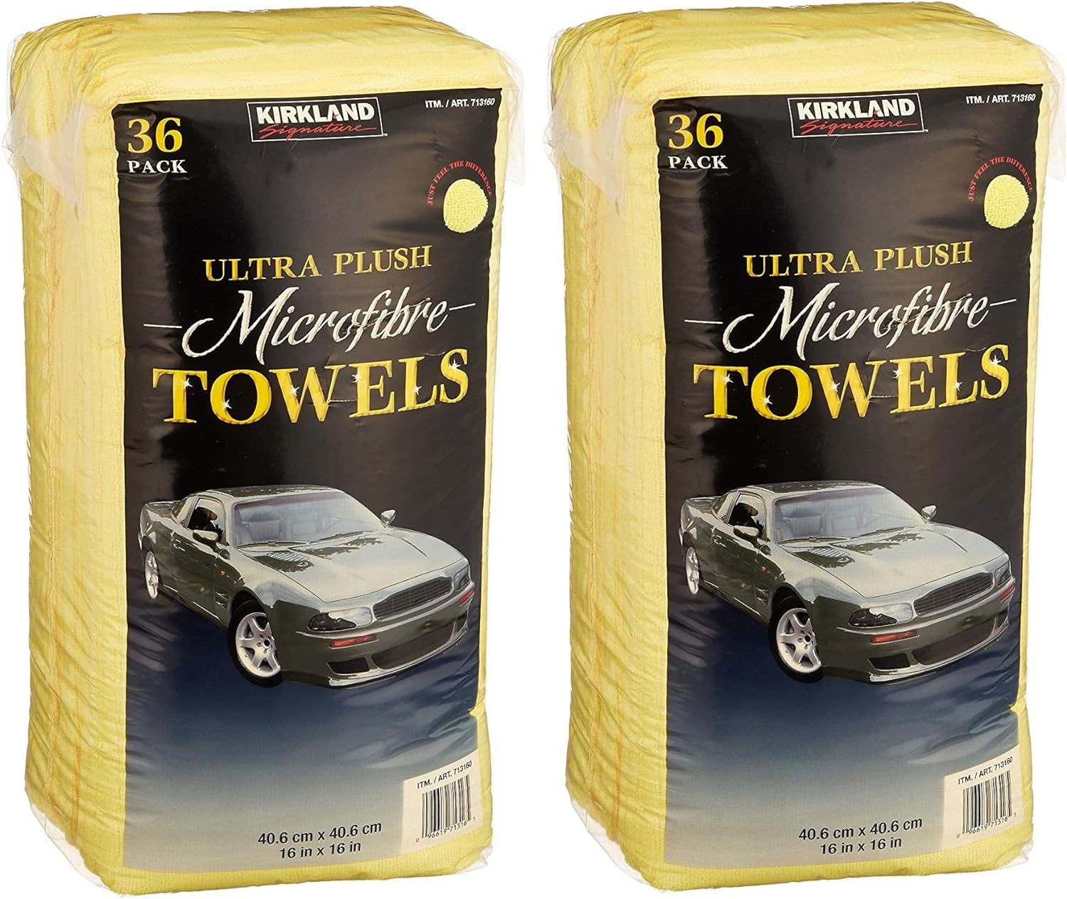 Kirkland Signature Ultra High Pile Premium Microfiber Towels, 36 Count (Pack of 2), Yellow - 713160